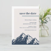 Moderne Rustikale Bergwelt Outdoor Hochzeit Einladung (Stehend Vorderseite)