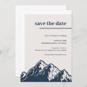 Moderne Rustikale Bergwelt Outdoor Hochzeit Einladung (Vorne/Hinten)