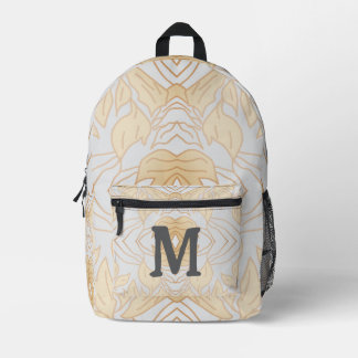 Moderne rustikale Blätter 8 Bedruckter Rucksack
