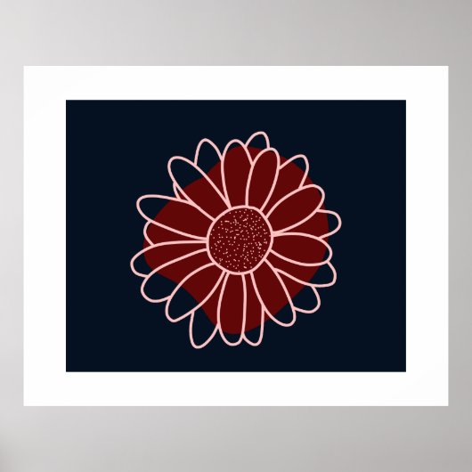 Moderne rustikale Blume der modernen Rose Poster (Vorne)