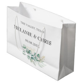 Moderne rustikale, blumengeschmückte Boho Geschenk Große Geschenktüte