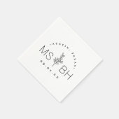 Moderne Rustikale Blumenzange Serviette (Ecke)