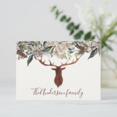 Moderne rustikale Blumenzwiebeln Dankeskarte (Stehend Vorderseite)