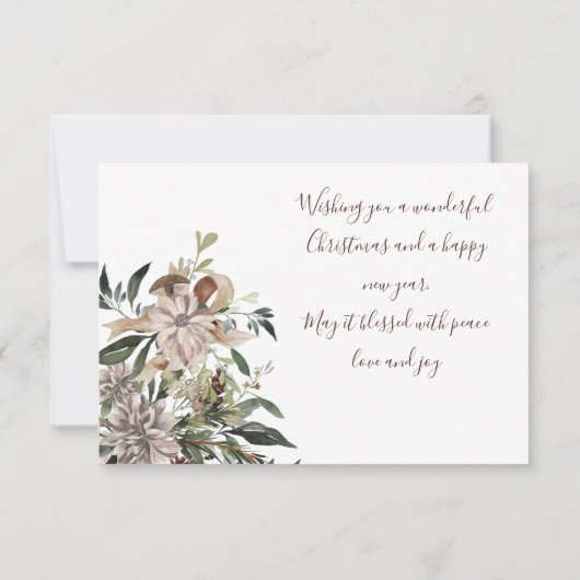 Moderne rustikale Blumenzwiebeln Dankeskarte (Rückseite)