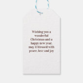 Moderne rustikale Blumenzwiebeln Junggebliebene Ur Geschenkanhänger (Rückseite)