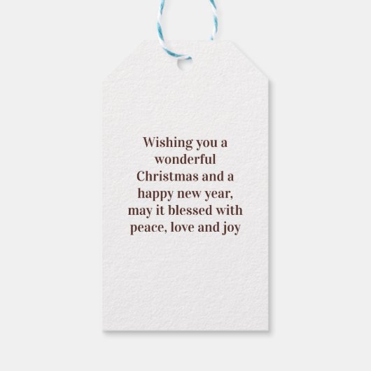 Moderne rustikale Blumenzwiebeln Junggebliebene Ur Geschenkanhänger (Rückseite)