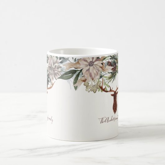 Moderne rustikale Blumenzwiebeln Junggebliebene Ur Kaffeetasse (Mittel)