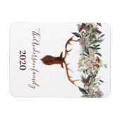 Moderne rustikale Blumenzwiebeln Junggebliebene Ur Magnet (Horizontal)