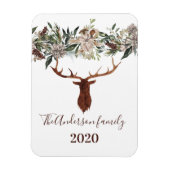 Moderne rustikale Blumenzwiebeln Junggebliebene Ur Magnet (Vertikal)