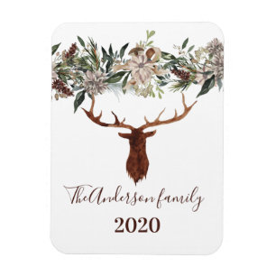 Moderne rustikale Blumenzwiebeln Junggebliebene Ur Magnet