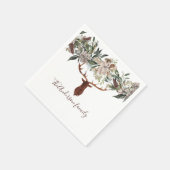 Moderne rustikale Blumenzwiebeln Junggebliebene Ur Serviette (Ecke)