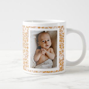 Moderne Rustikale Boho Blumen Baby Benutzerdefinie Jumbo-Tasse