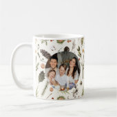 Moderne Rustikale Boho-Weihnachts-Botanik-Foto Kaffeetasse (Links)