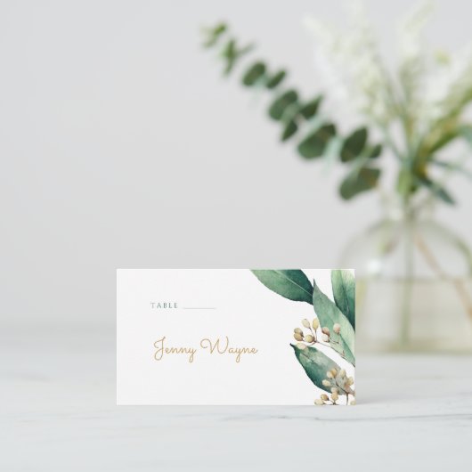 Moderne, rustikale, botanische Begleitkarten (Stehend Vorderseite)