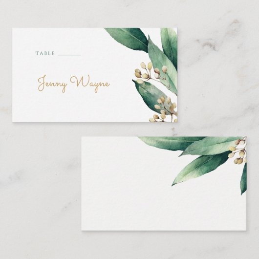 Moderne, rustikale, botanische Begleitkarten (Vorne/Hinten)