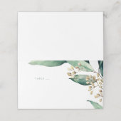 Moderne, rustikale, botanische Begleitkarten Platzkarte (Außenseite Aufgefaltet)