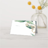 Moderne, rustikale, botanische Begleitkarten Platzkarte (Vorderseite)
