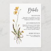 Moderne rustikale botanische Hochzeit Minimalistis Begleitkarte (Vorderseite)