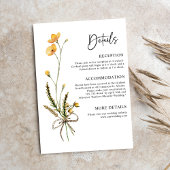 Moderne rustikale botanische Hochzeit Minimalistis Begleitkarte