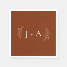 Moderne Rustikale Botanische Monogramm-Hochzeit