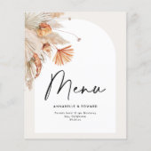 Moderne rustikale botanische Pampasenhochzeit (Vorderseite)