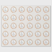 moderne rustikale botanische Pampasgras Mr. & Mrs. Geschenkpapier (Flach)