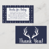 Moderne rustikale Buchanfrage für Grau und Navy Begleitkarte (Vorne/Hinten)