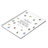 Moderne rustikale Butterfly Summer Brautparty Gesc Notizblock (Linke Seite)