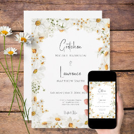 Moderne rustikale Daisy Frame Einladung