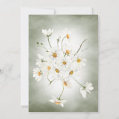 Moderne rustikale Daisy Frame Green Einladung (Rückseite)