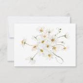 Moderne rustikale Daisy-Rahmen-Hochzeit RSVP Karte (Rückseite)