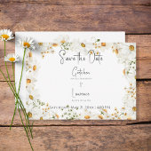Moderne rustikale Daisy-Rahmen-Hochzeit Save The Date