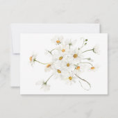 Moderne rustikale Daisy-Rahmen-Hochzeit Save The Date (Rückseite)