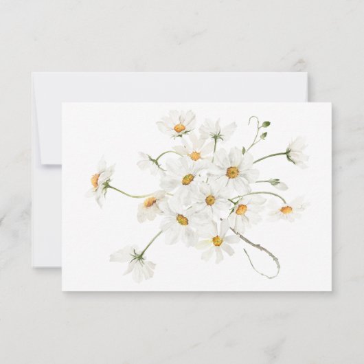 Moderne rustikale Daisy-Rahmen-Hochzeit Save The Date (Rückseite)