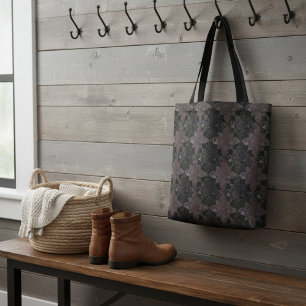 Moderne Rustikale Damast-Leder-Quilt-Muster Tasche