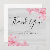 Moderne rustikale danken Ihnen zu kardieren Dankeskarte (Vorne/Hinten)