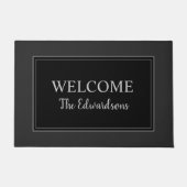 Moderne rustikale dunkelgraue Gastfamilie Fußmatte (Vorderseite)