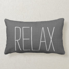 Moderne rustikale dunkelgraue Leinwand entspannt Lendenkissen