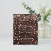 Moderne rustikale Dusty Rose Pink Confetti Wedding (Stehend Vorderseite)