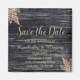 Moderne Rustikale Ehe Save the Date Magnet