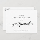 Moderne rustikale Einladung zur Hochzeit aufgescho Postkarte (Vorne/Hinten)