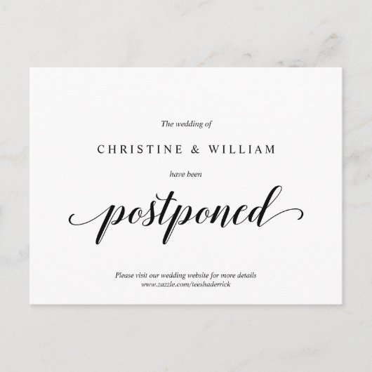 Moderne rustikale Einladung zur Hochzeit aufgescho Postkarte (Vorderseite)