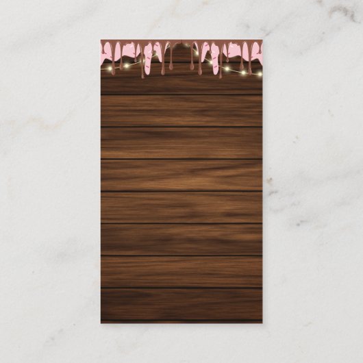 Moderne Rustikale Eiscreme Scoop Zeichnend Kinderd Begleitkarte (Rückseite)