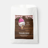 Moderne Rustikale Eiscreme Scoop Zeichnend Kinderd Geschenktütchen (Vorderseite)