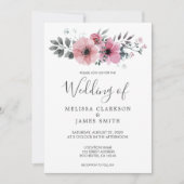 Moderne rustikale, elegante Blume in Aquarell Hoch Einladung (Vorderseite)