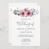 Moderne rustikale, elegante Blume in Aquarell Hoch Einladung (Vorne/Hinten)