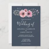 Moderne rustikale, elegante Blume in Aquarell Hoch Einladung (Vorderseite)