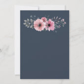 Moderne rustikale, elegante Blume in Aquarell Hoch Einladung (Rückseite)