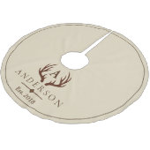 Moderne Rustikale Elegante Braun Hirsche Antler & Polyester Weihnachtsbaumdecke (Schrägansicht)