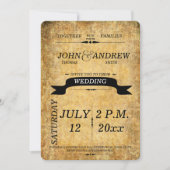 Moderne, rustikale, elegante Einladung zur Hochzei (Vorderseite)